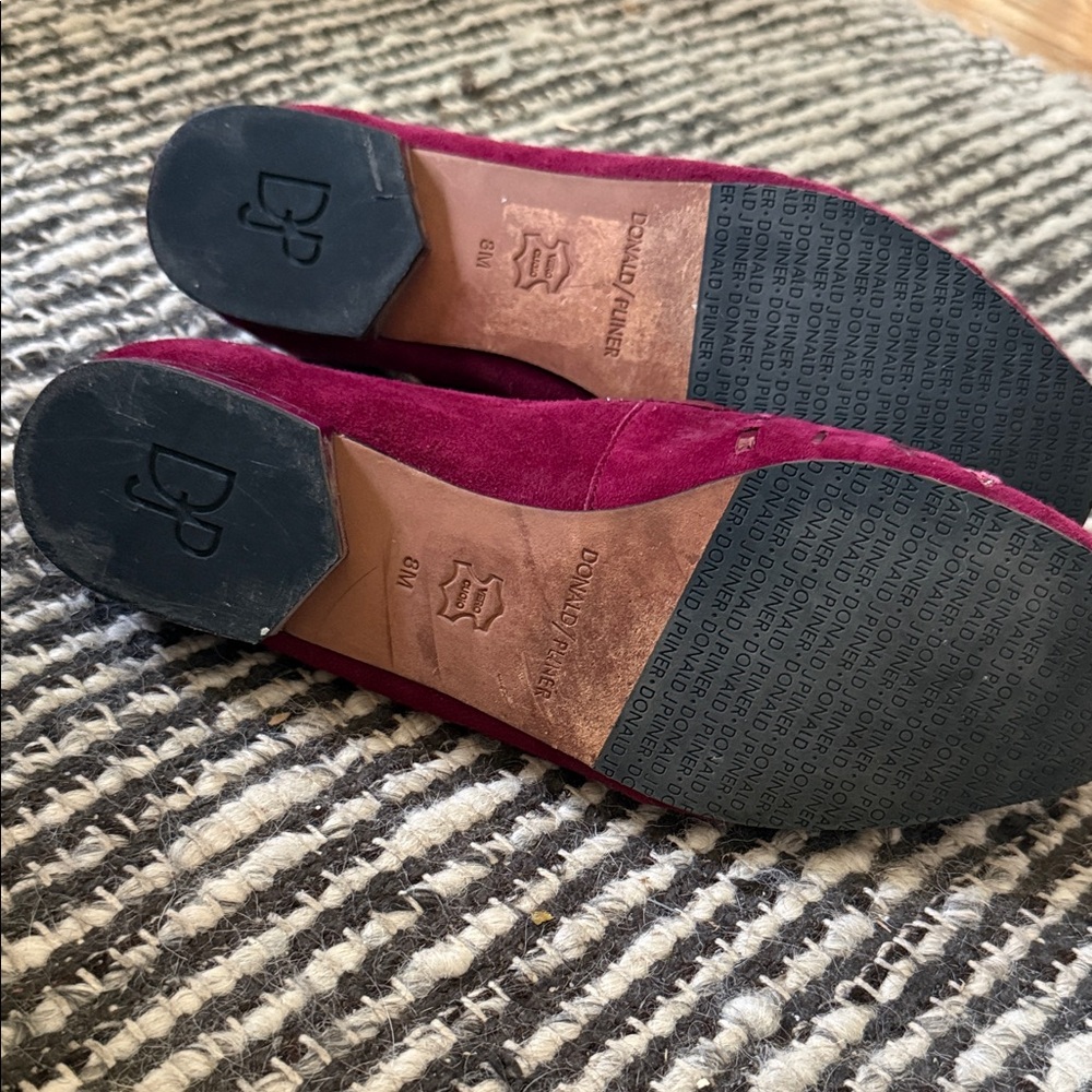 Donald J. Pliner Maroon Suede Flats - Picture 3 of 4